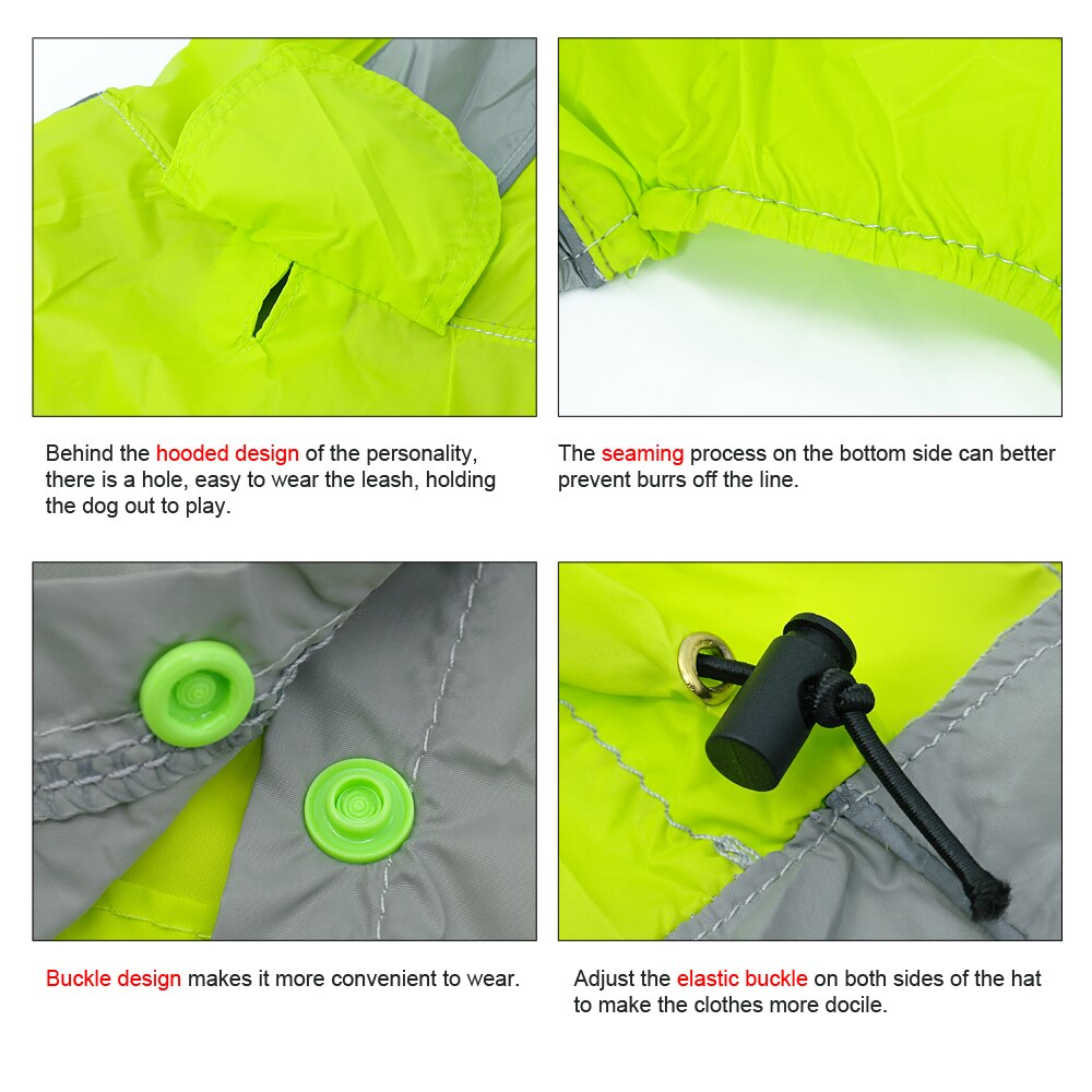 Waterdichte hond regenjas reflecterende honden regen jas veiligheid regenjas hond overalls Poncho kleding voor kleine middelgrote grote honden