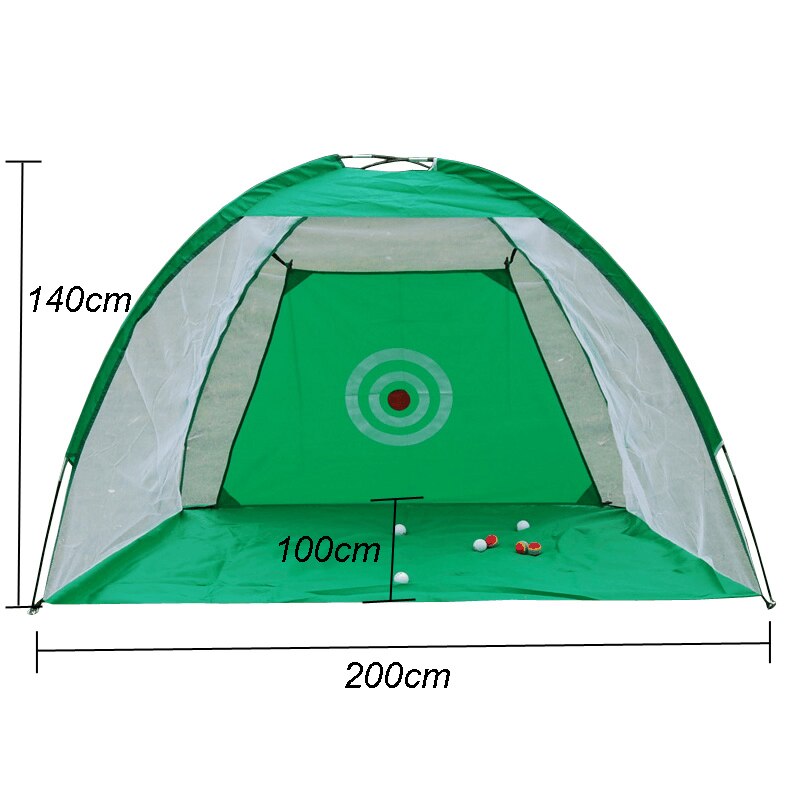 Indoor Outdoor 2 m*1.4 m*1 m Golf Swing Practice Net Golf Training Hitting Cage Garden Grassland Practice Tent Training Aids