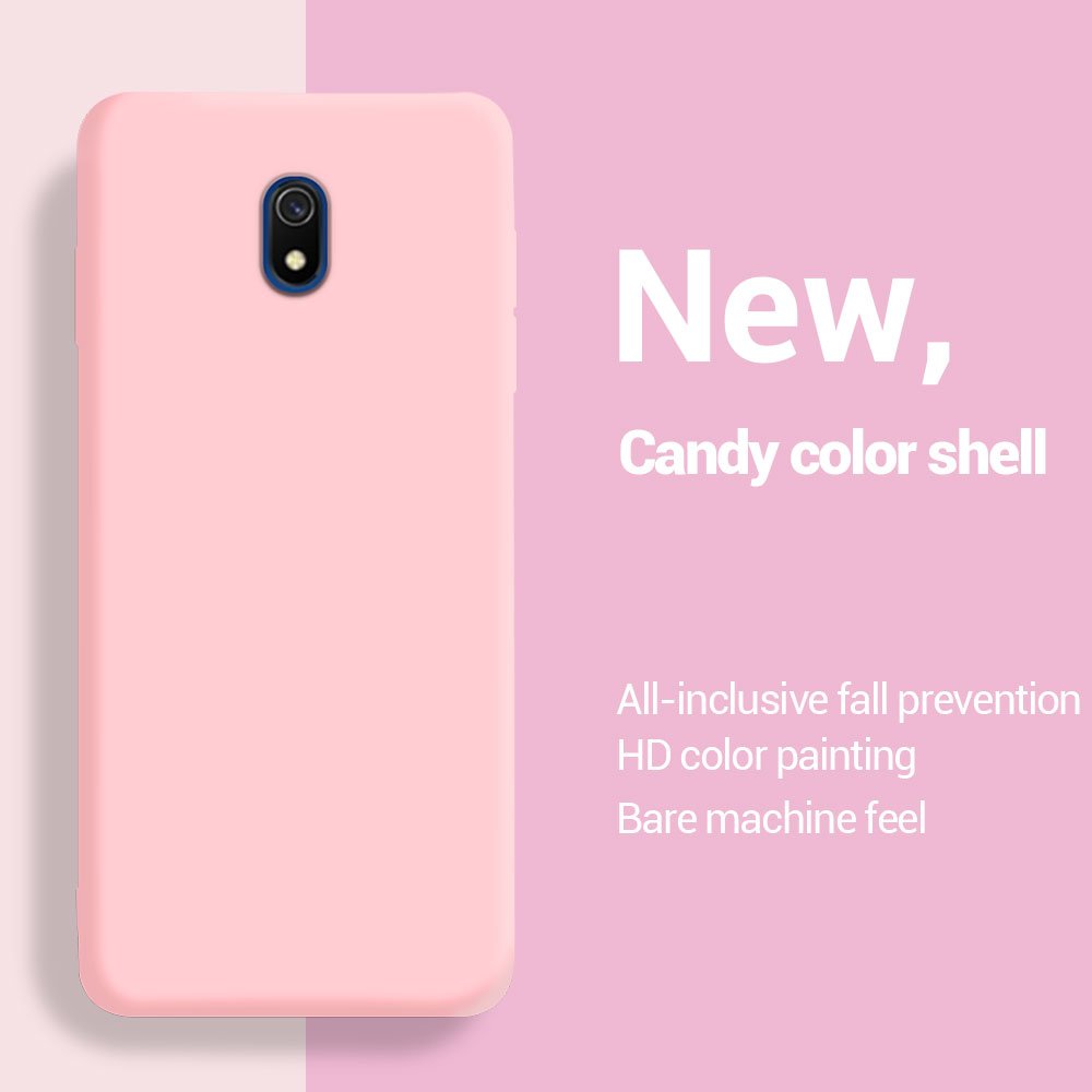 Pour Xiaomi Redmi 8A Coque arrière en Silicone liquide pour Xiaomi Redmi8A coques de téléphone pour Redmi 8A Fundas Coque: Bleu