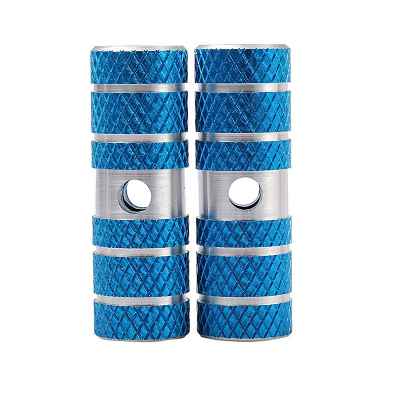 1 par de pedales de bicicleta BMX, cilindro de bicicleta de carretera, aleación de aluminio 3/8 ", pedales de eje de bicicleta, pedales de cohete para bicicleta: Blue