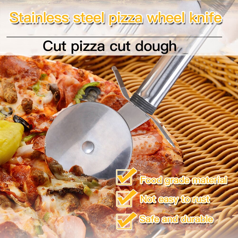 Roestvrij Staal Enkele/Dubbele Roller Pizza Snijder Pizza Koken Tool Mes Pizza Gereedschap Party Cake Brood Taarten Voor Keuken tool