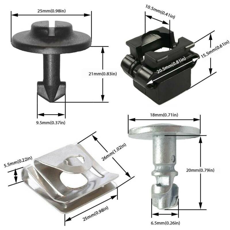 10x Underbody Shields & Insulation Panel Fastener Clips for 10x Underbody Shields & Insulation Panel Fastener Clips for