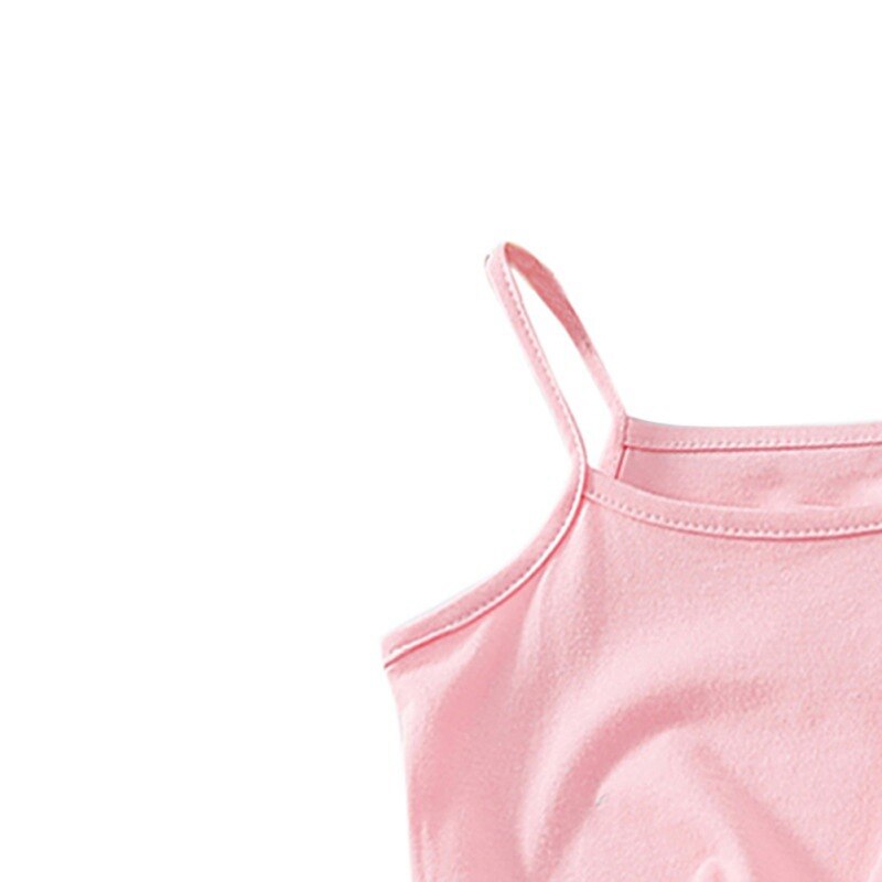 Simple Summer Toddler Girls Sleeveless Vest Solid Print Tops Blouse Cotton Casual Children Outfits School Home Leisure Vests