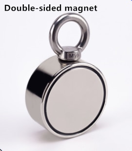 Dubbelzijdige Sterke Magnetische Pot Vissen Magneet Vishaak Magneet Sterkste Permanente Sterke Magneet + Touw Diameter 75Mm