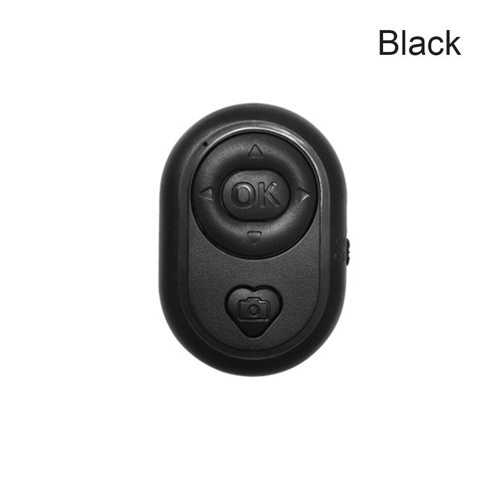 Mini Draadloze Zelfontspanner Controller Bluetooth-Compatibele Afstandsbediening Knop Camera Stok Ontspanknop Selfie Voor Telefoons: Black