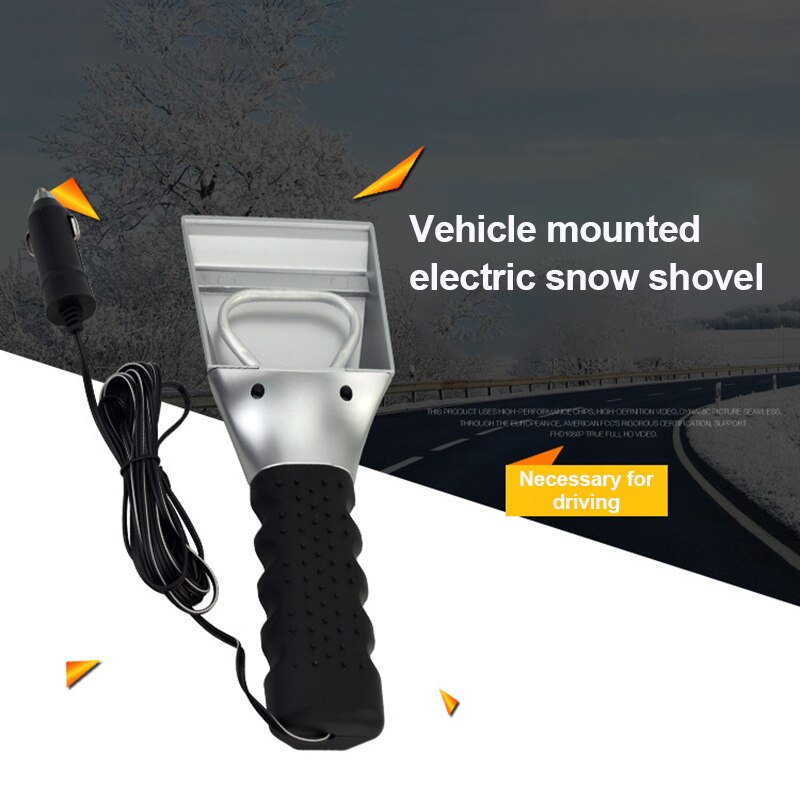 12v Elektrisch Beheizt Auto Eis Schaber Autos Zigarette Leichter Schnee Entfernung Schaufel Windschutzscheibe Glas Abtauung Saubere Werkzeuge