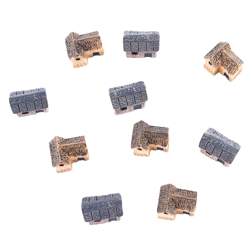 10 Vinatge House Miniature Fairy Garden Craft DIY Micro Landscape Home Decor