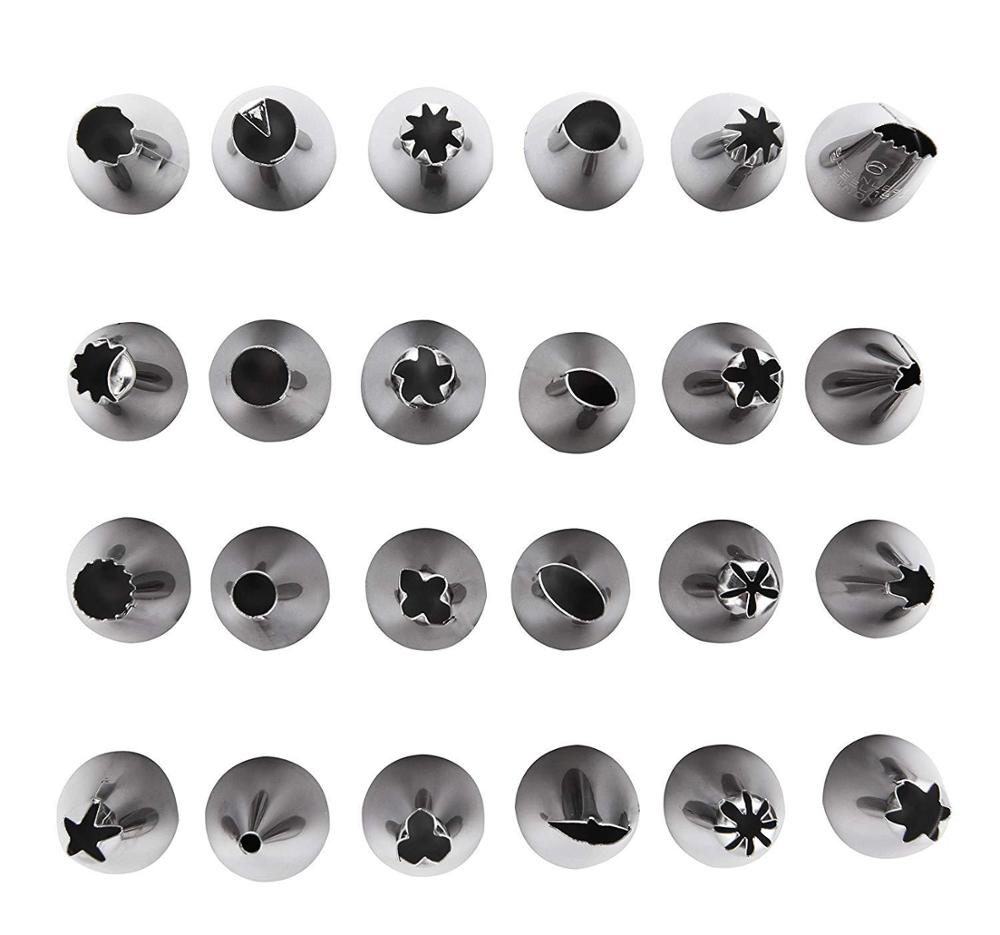 57 Pcs Icing Piping Tip Cupcake Baking Tools Cake Decorating Supplies Russian Pastry Nozzles Confectionery Pastry Bags