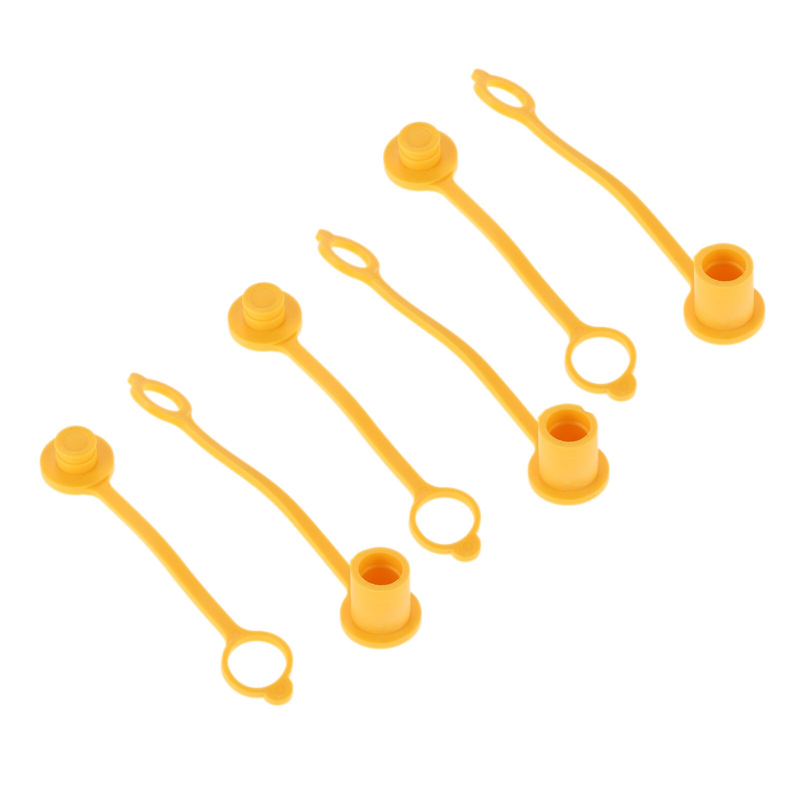 6pcs/3pairs 3/8" Dust Caps Plugs Rubber Propane/Natural Gas Quick Disconnect/Connect 1lb Tank Convert Regulator Hose Grill BBQ