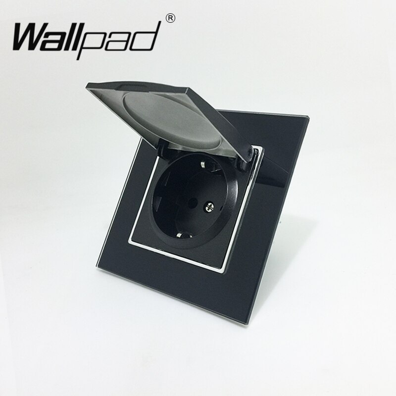 EU standard Francese Presa con Artigli Wallpad Pannello Di Vetro Bianco Schuko Francese A Parete in Stile UE Spina Presa di Corrente Presa di Corrente con il gancio
