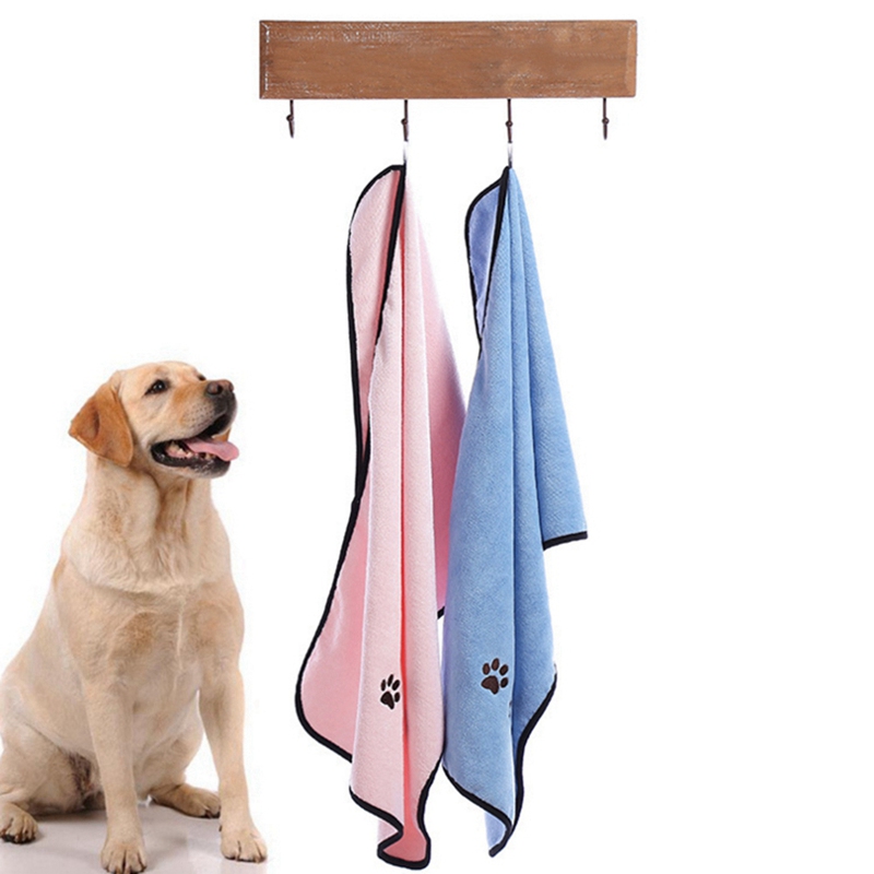 Kæledyr hund badehåndklæder perros til hunde kat hvalp mikrofiber superabsorberende kæledyr tørretørklæde tæppe med lommerensning