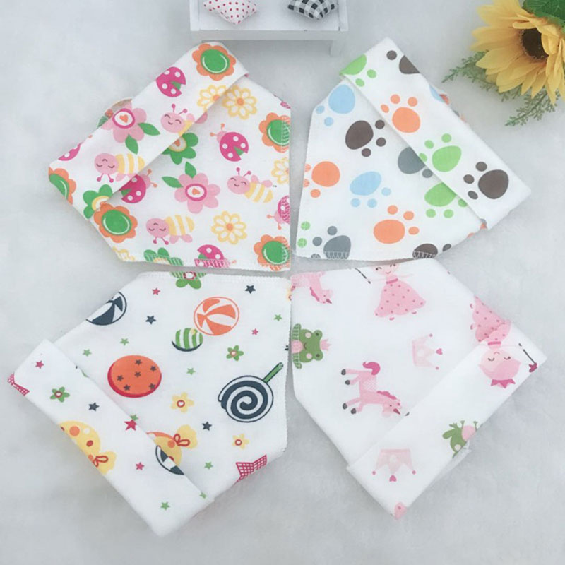 2Pcs/Set Muslin Baby Bibs Burp Double Layer Cotton Saliva Towel Bandana Newborn Scarf Infant Triangle Scarf Bib Apron