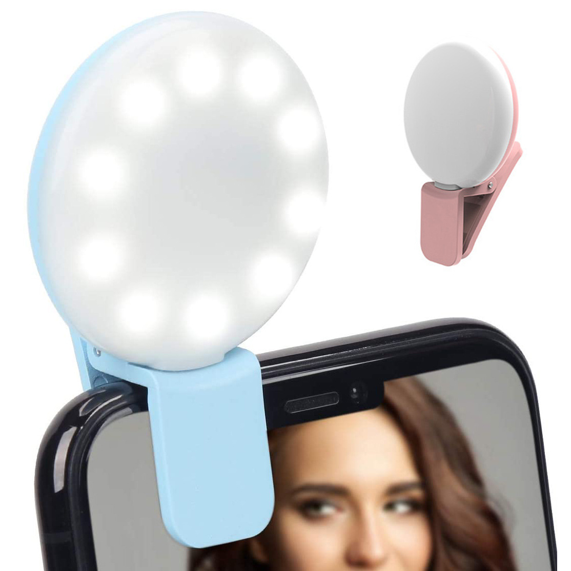 Portable Selfie Flash Led Camera Clip-on Mobile phone Selfie ring light video light Night Enhancing Fill Light Self-timer Lamp