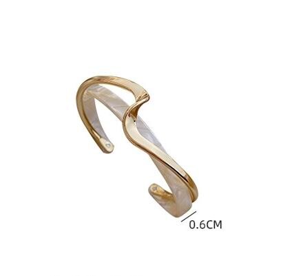 Irregular Acrylic Metallic Big Cuff Bracelet For Women Style Personality Bracelets & Bangles