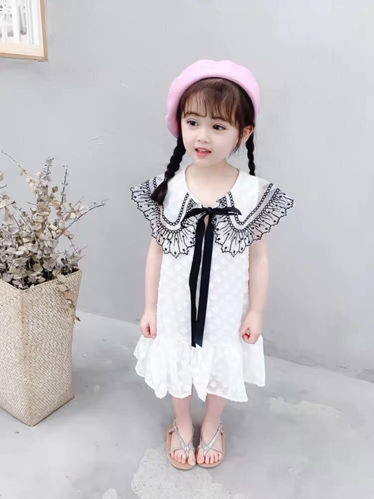 Europese Garen Computer Borduurwerk Nep Kraag Eenvoudige En Royale Nep Kraag Kinderen Jurk Mode Trend