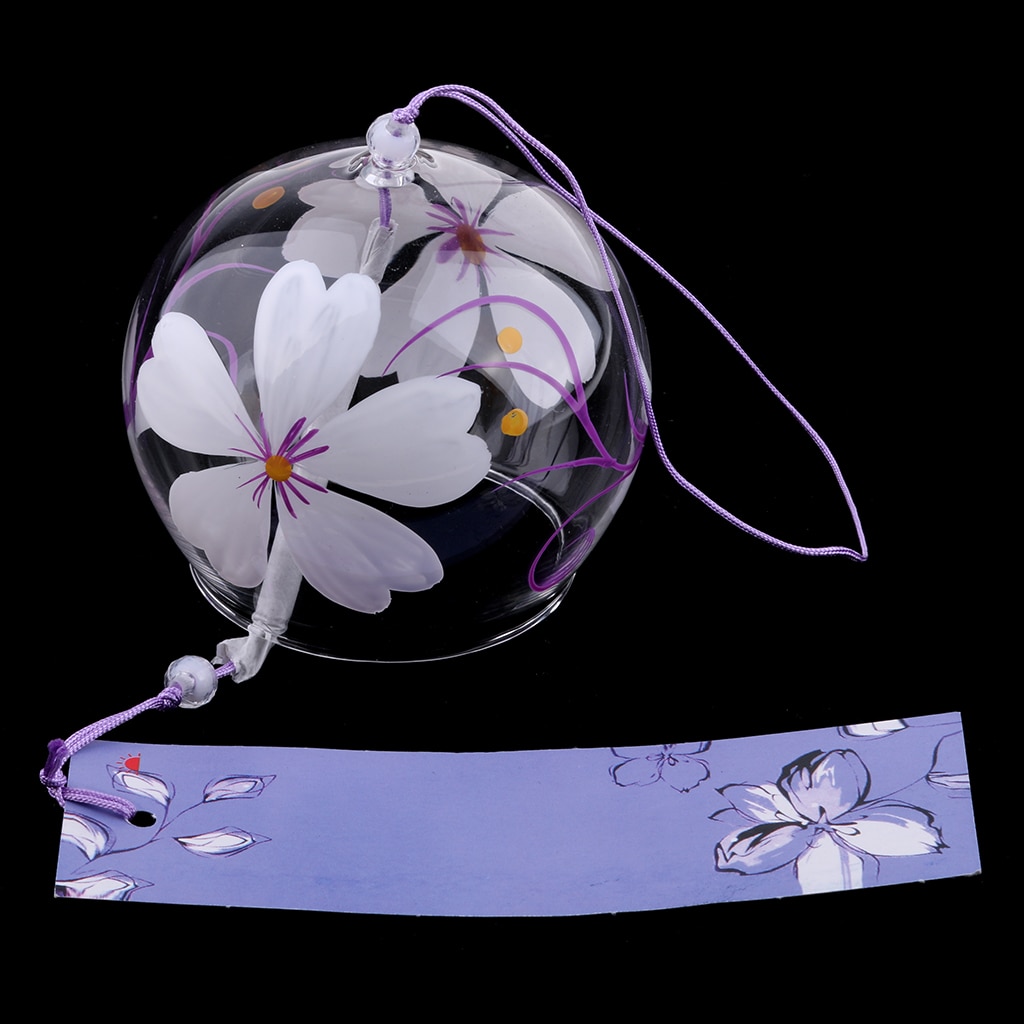 japonaise verre vent cloche Furin vent carillons maison suspendus décor
