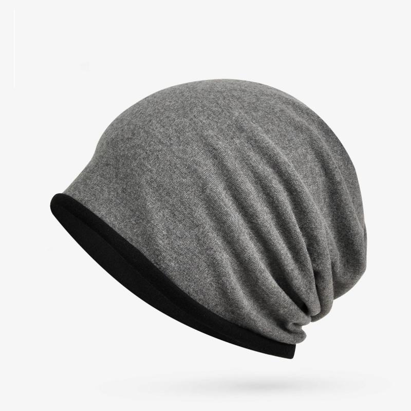Cokk ear hat beanie vinterhatte til kvinder damer bomuldshuer bonnet forår vinter kvinder skullies herre hatte sort baggy cap