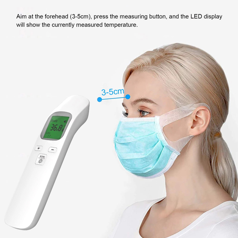 Forehead Thermometer Non-Contact Infrared Thermometer Body Temperature Home Digital Infrared Fever Measure Tool for Baby Adults