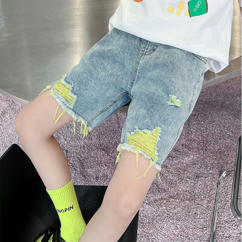 Summer Girls Riped Denim Shorts 6 7 8 10 12 years Casual Teenage Girls Outfits