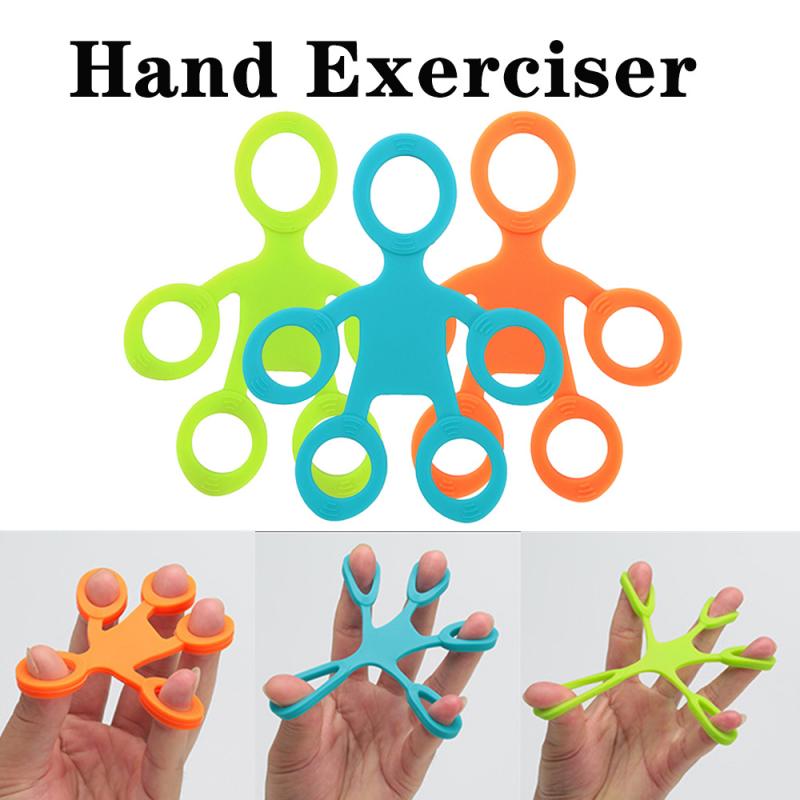Silicone Hand Grip Exercise Finger Trainer Hand Finger Stretcher Rehabilitation Wrist Strength Expander Fitness Equipment
