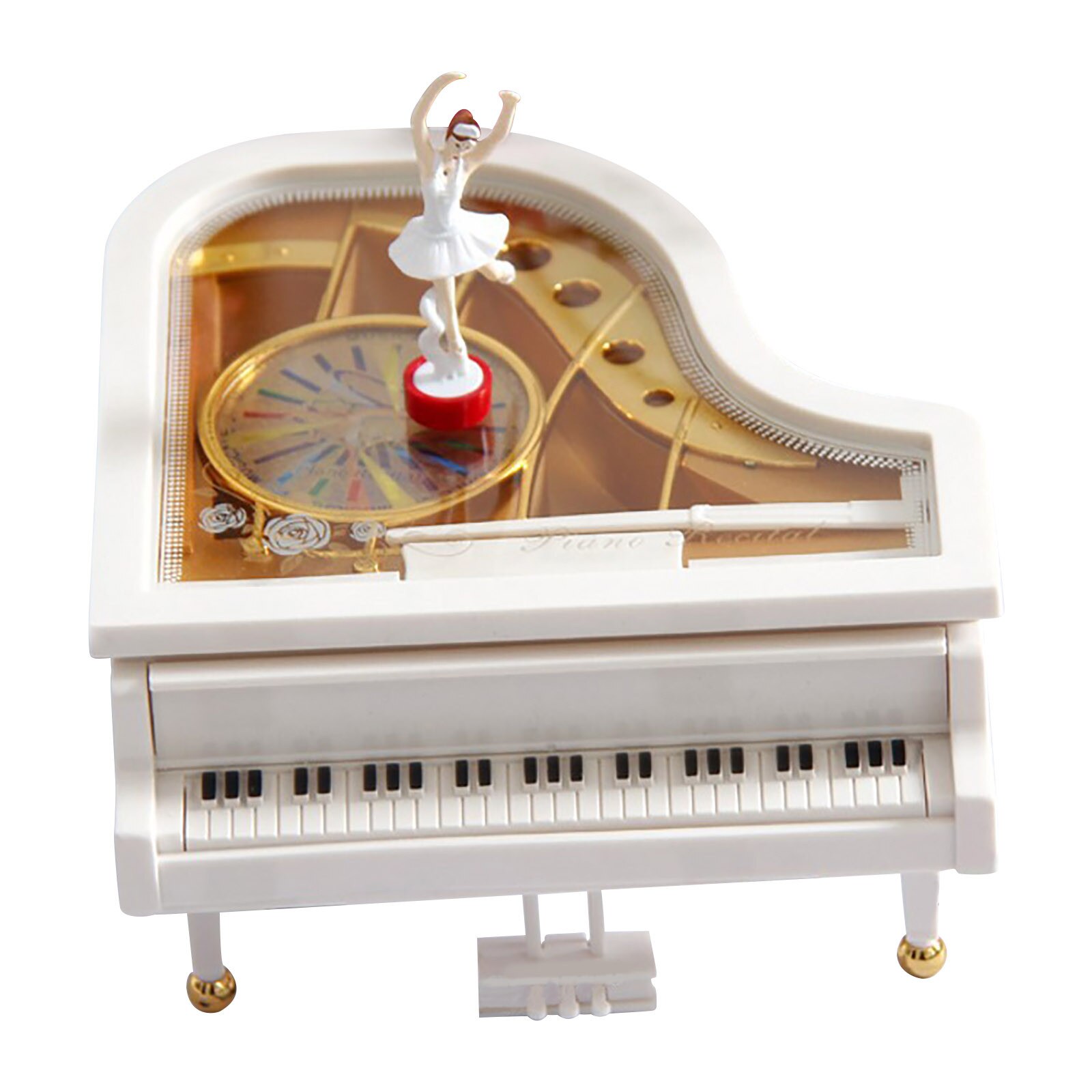 Rotating Ballet Dancing Girl Piano Music Box Valentine's Day Birthday: Default Title