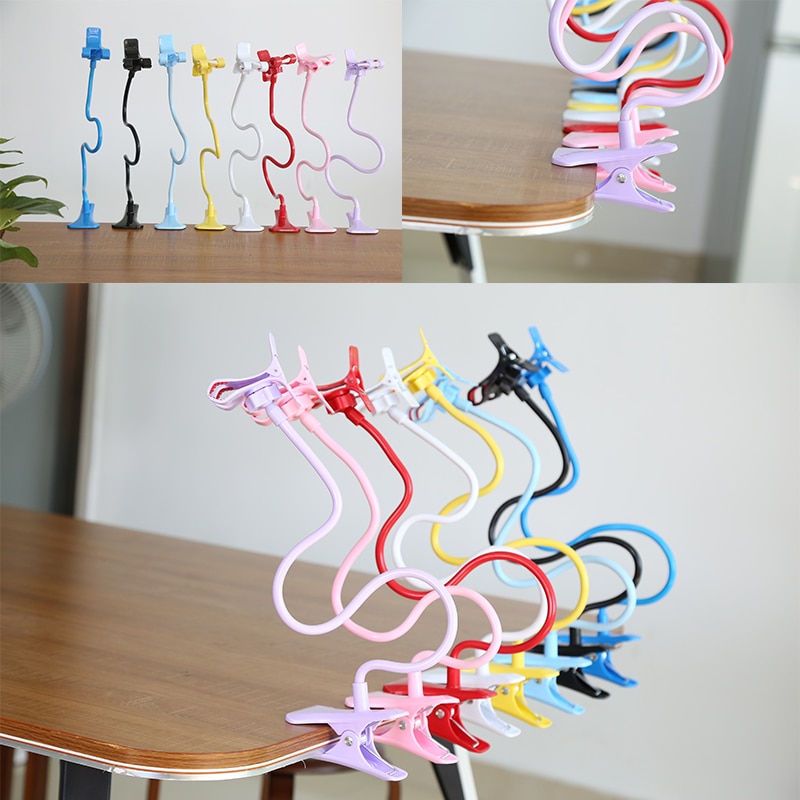 Flexibele 360 ° Clip Lazy Arm Bed Mobiele Telefoon Houder Desktop Bracket Mount Stand Desktop Bracket Mount Stand Slaapkamer Gym kantoor