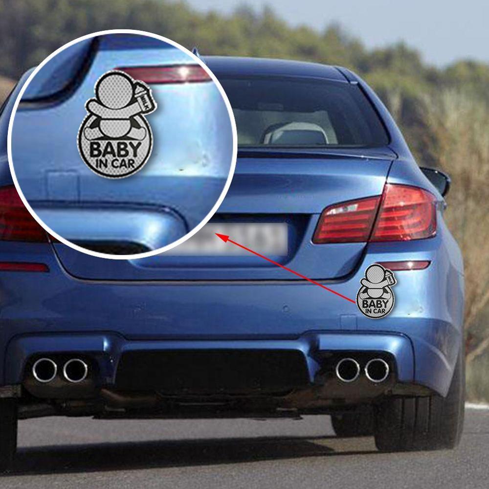 Bil personlighed baby i bil guan yuanguang reflekterende klistermærker reflekterende advarselsklistermærker for at forhindre buldrende højttalere