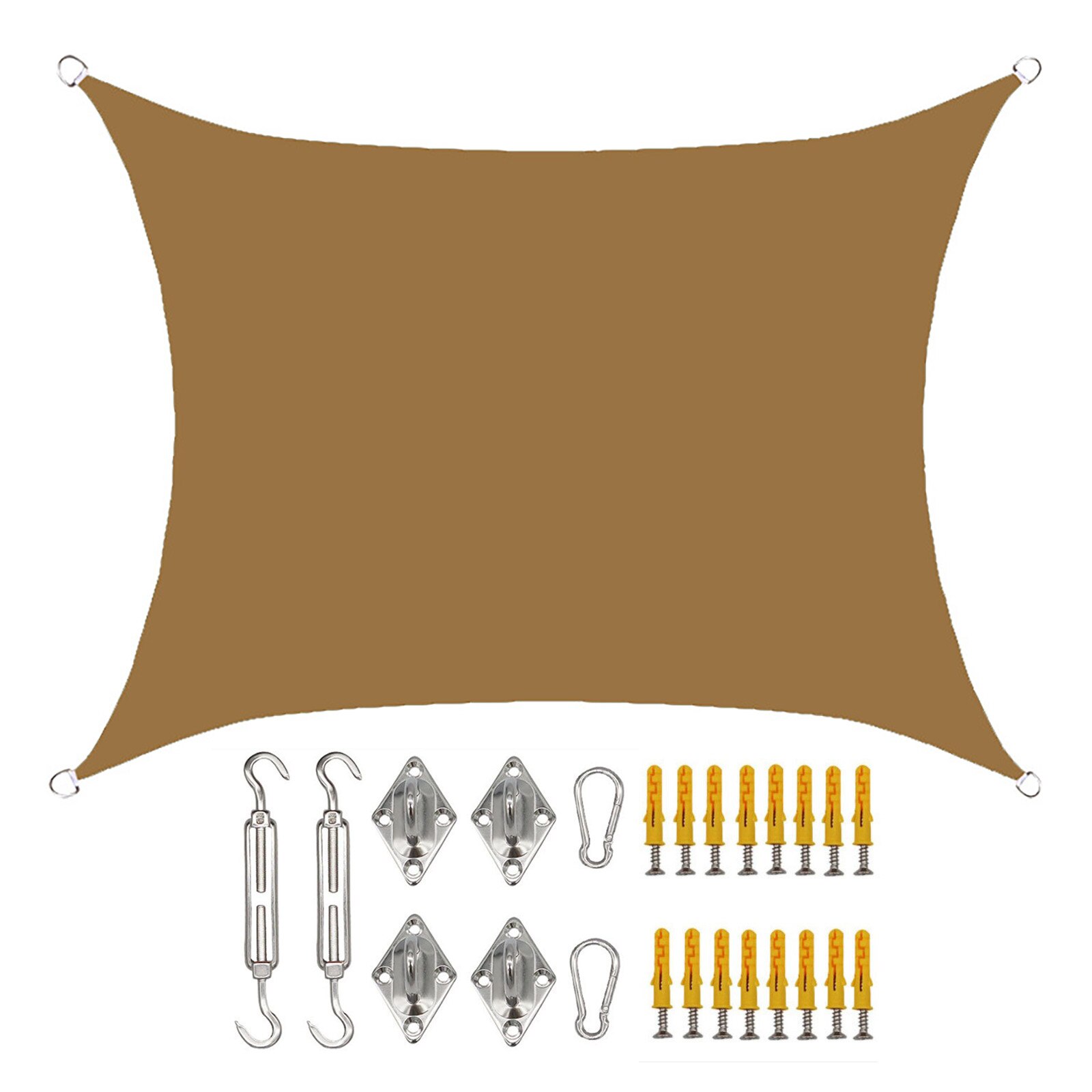 Sonne Sonnensegel Terrasse Baldachin Markise Sonnenschirm Schutz draussen Markisen Schwimmbad HDPE UV Block 3x4m Garten Sunproof Netz: Braun