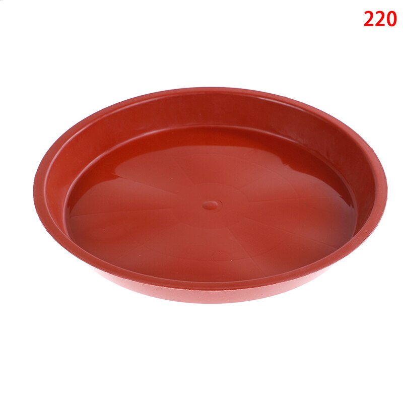 9 størrelser rund form plast ensfarget hage gryte tallerken plante gryte dryppbrett planter pall blomsterpotte skål hage gryte sak 1 stk: 23cm