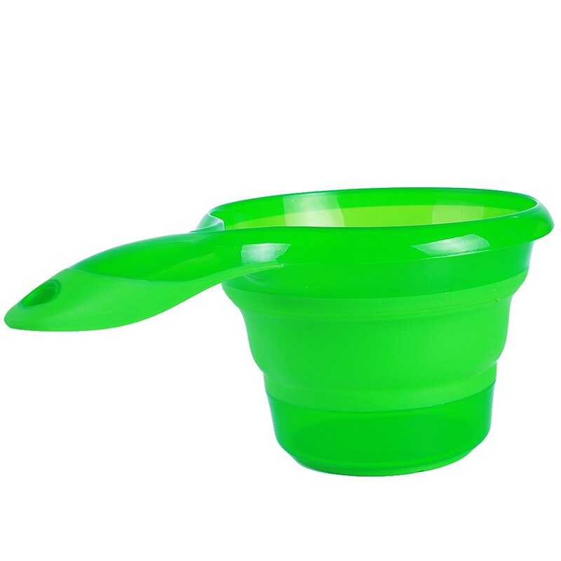 4 farger sammenleggbar silikon + pp multifunksjonell sammenleggbar måleske matposer vannskål målekopp matskje