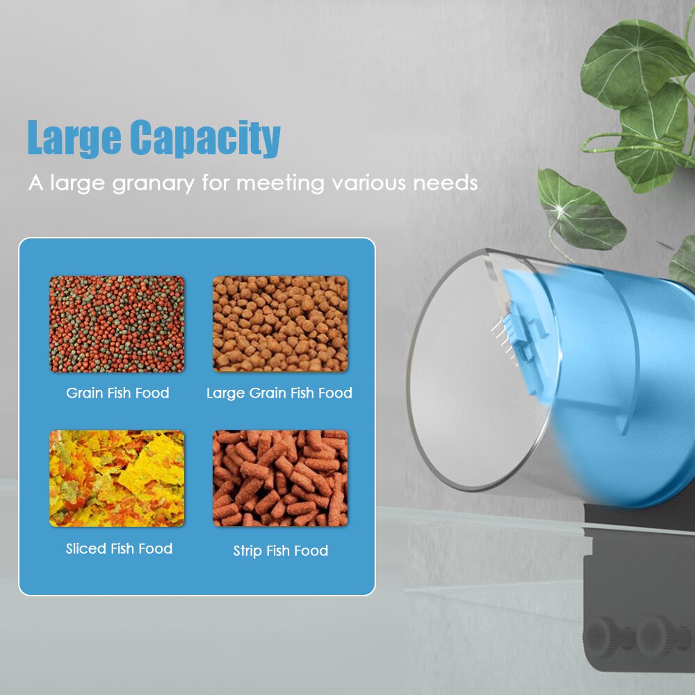 Automatic Fish Feeder Fish Tank Timer Feeder Manual/ Automatic Feeding Electric Adjustable Fish Food Dispenser