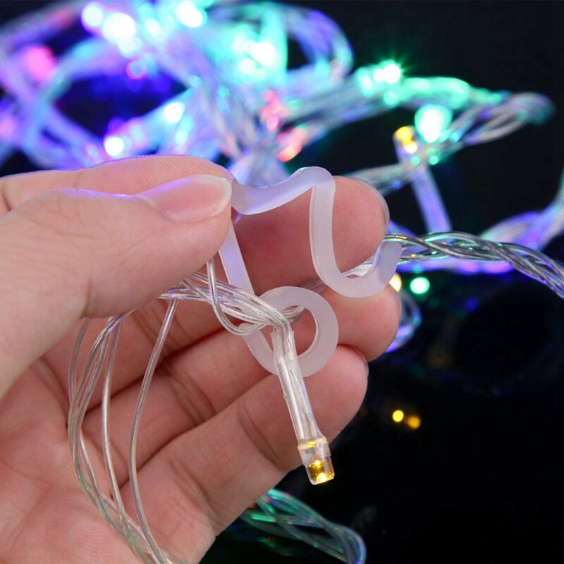 180 Stuks Kerst Licht Clips Plastic Gutter Hangen Haken Voor Xmas Decoratie Buiten Verlichting, Wit