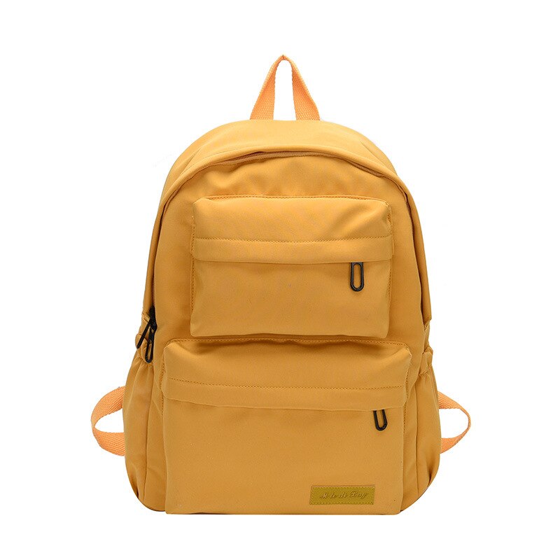 Swimming Bag Waterproof Wear-resistant Large Capacity Korean Style Woman Canvas Backpack: Yellow Color