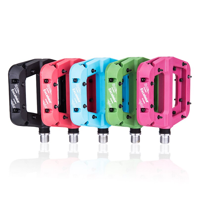 Pedales de bicicleta de fibra de Nylon Ultra-Luz Para Bicicleta de Montaña Pedal 5 colores Pie Grande bicicleta de carretera de pedales piezas de ciclismo