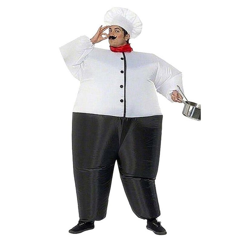 Sumo Wrestler Costume Cosplay Funny Chef Inflatable Suits Adult Blow Up Outfit