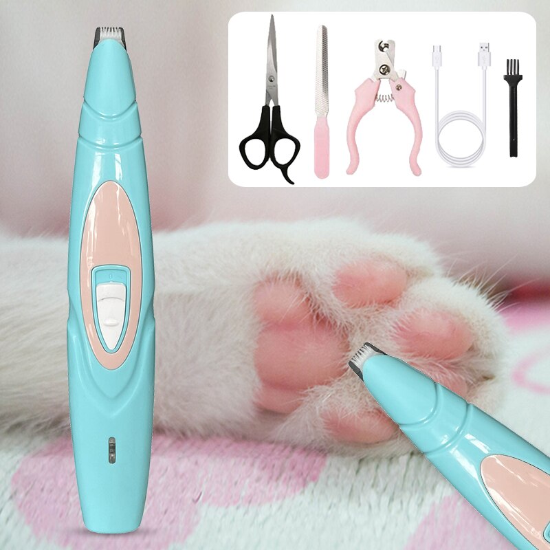 Cortapelos eléctrico para perros, pies de recortador de pelo para mascotas, peluquería, cortador de pelo para perros, pedicura