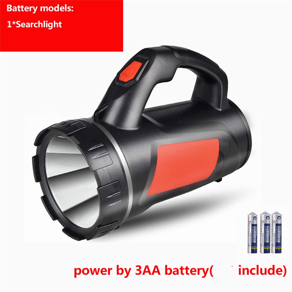 280W Long Use LED Torch Camping Water Resistant Search Light Powerful Lantern With Side Night light Handle Spot Lamp 18650: Type D