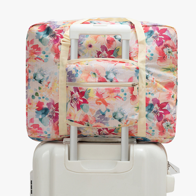 sac de voyage pliant grande capacité imperméable à l'eau impression florale sacs Portable femmes sac fourre-tout sacs de voyage femmes