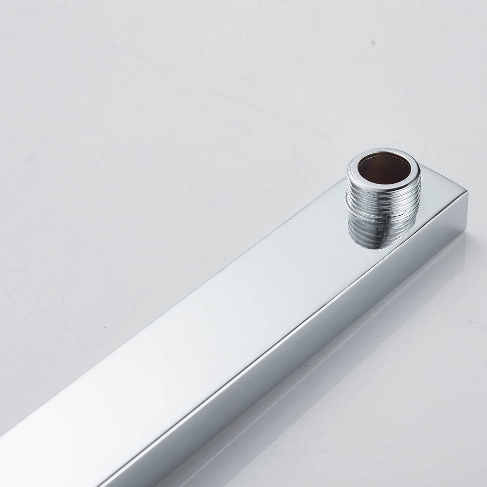 35/41CM Length Chrome Brass Wall Mounted Shower Mounting Brackets Bathroom faucet copper Square Shower pipe Arm