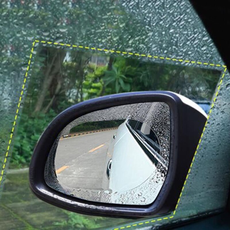2 Pcs Car Side Windows Mirror Rainproof Film Anti-Fog Clear Protective Sticker Anti-Scratch Waterproof Window Film