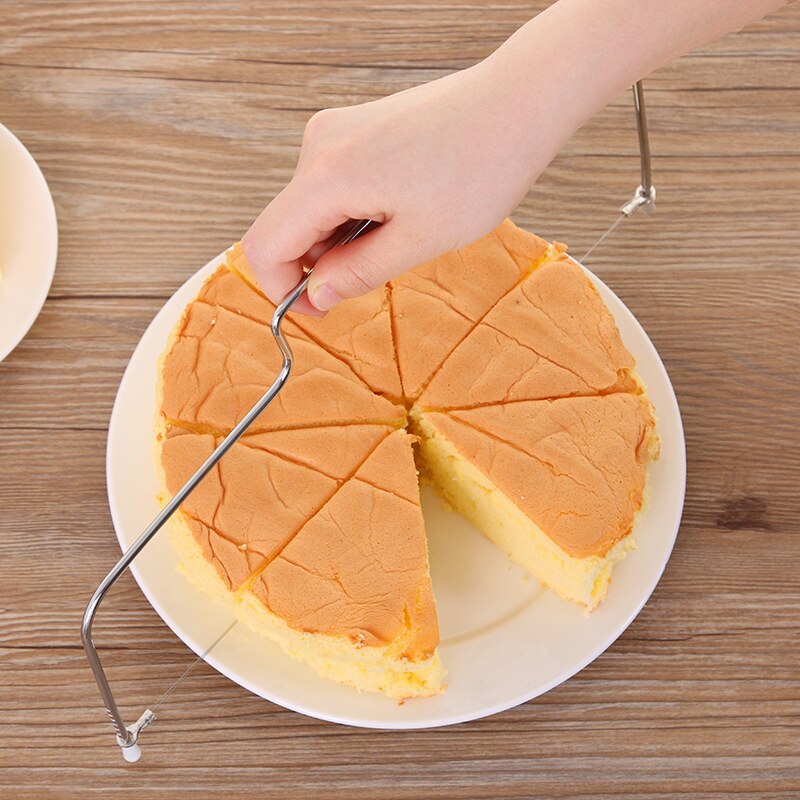 Rvs Dubbele Lijn Verstelbare Cake Slicer Apparaat Taart Cut Leveler Plakjes Cutter Bakvormen Keuken Koken Tool