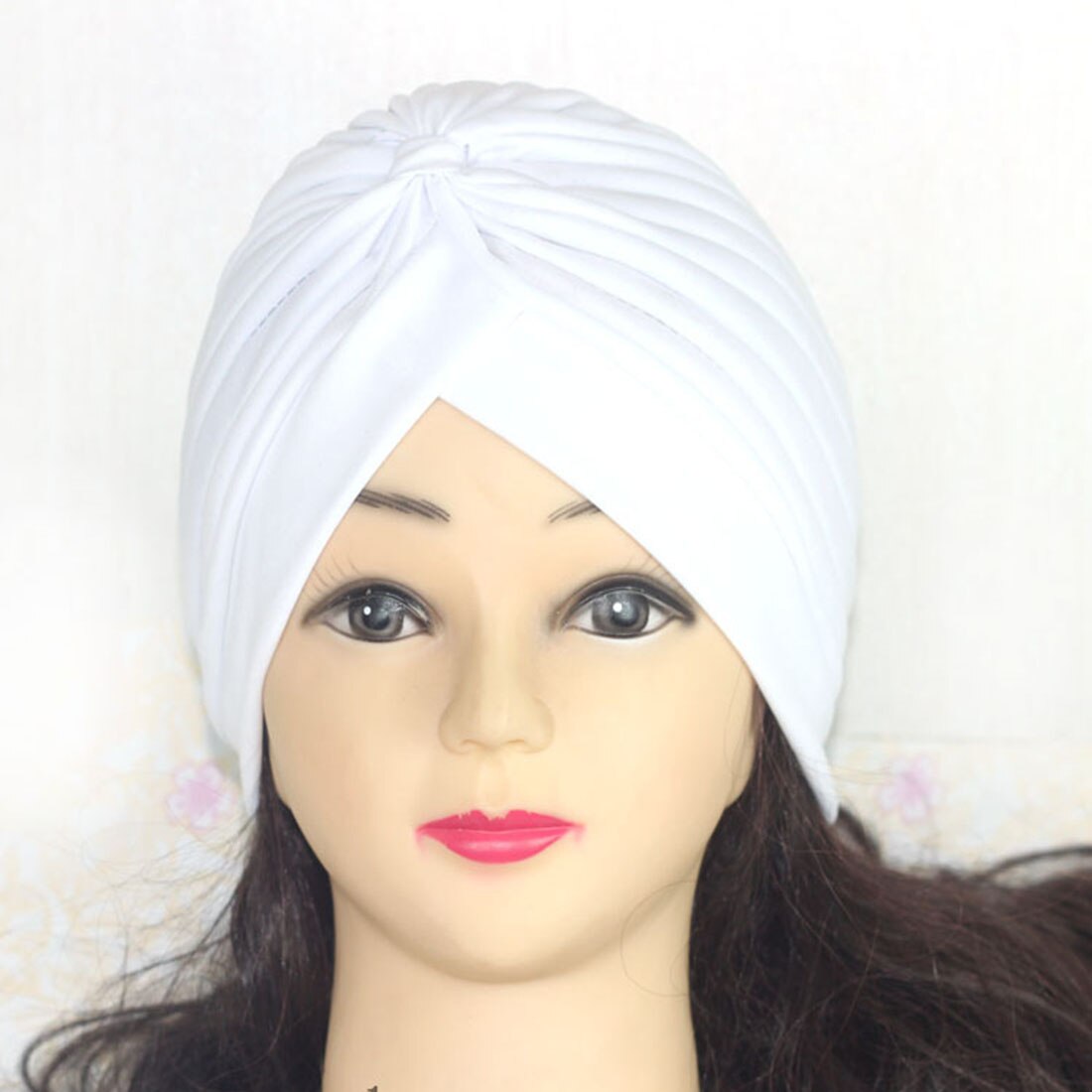 Snoet turban kasket kvinder mænd skinnende muslim hijab kvinde guld sølv glitter hovedtørklæde afslappet ensfarvet indisk hat: A3