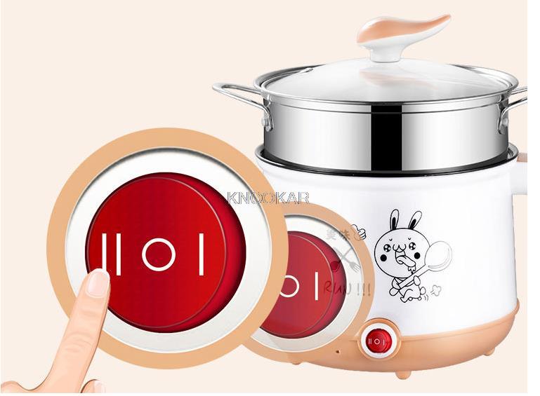 220V Mini Multifunctional Electric Cooking Pot Machine Single/Double Layer Available 3 Color Available Pot Multi Cooker