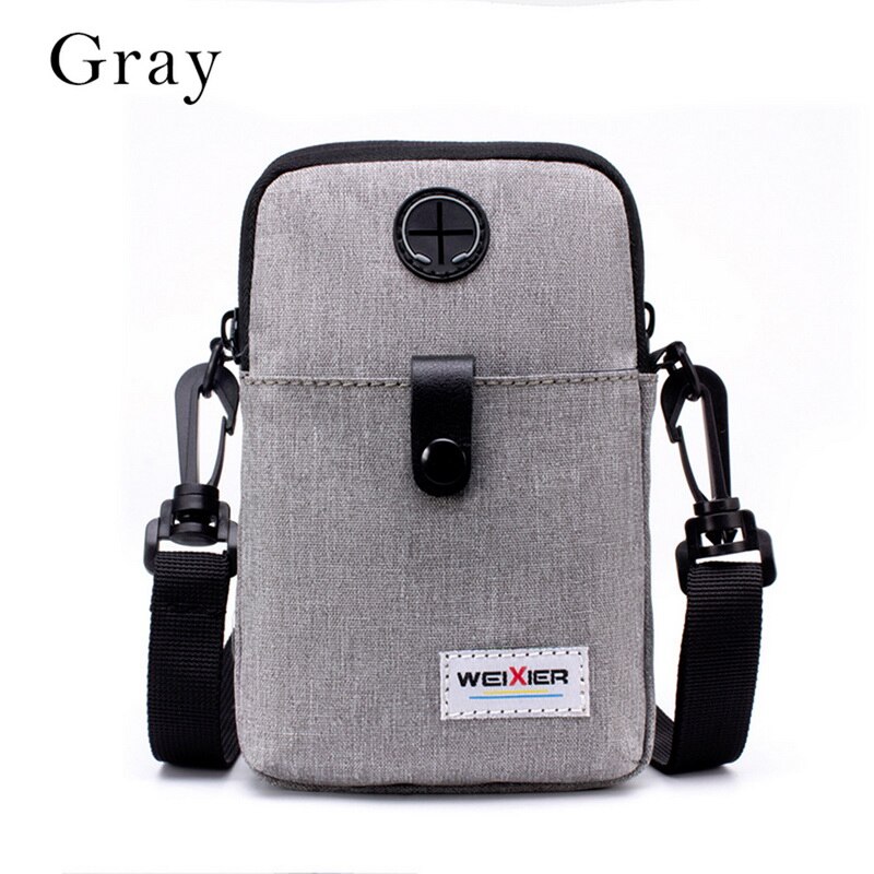 Riñonera de para hombre, bolso cruzado con bolsillo para teléfono, bolso de hombro para hombre joven, pequeño con solapa multifunción: Gris