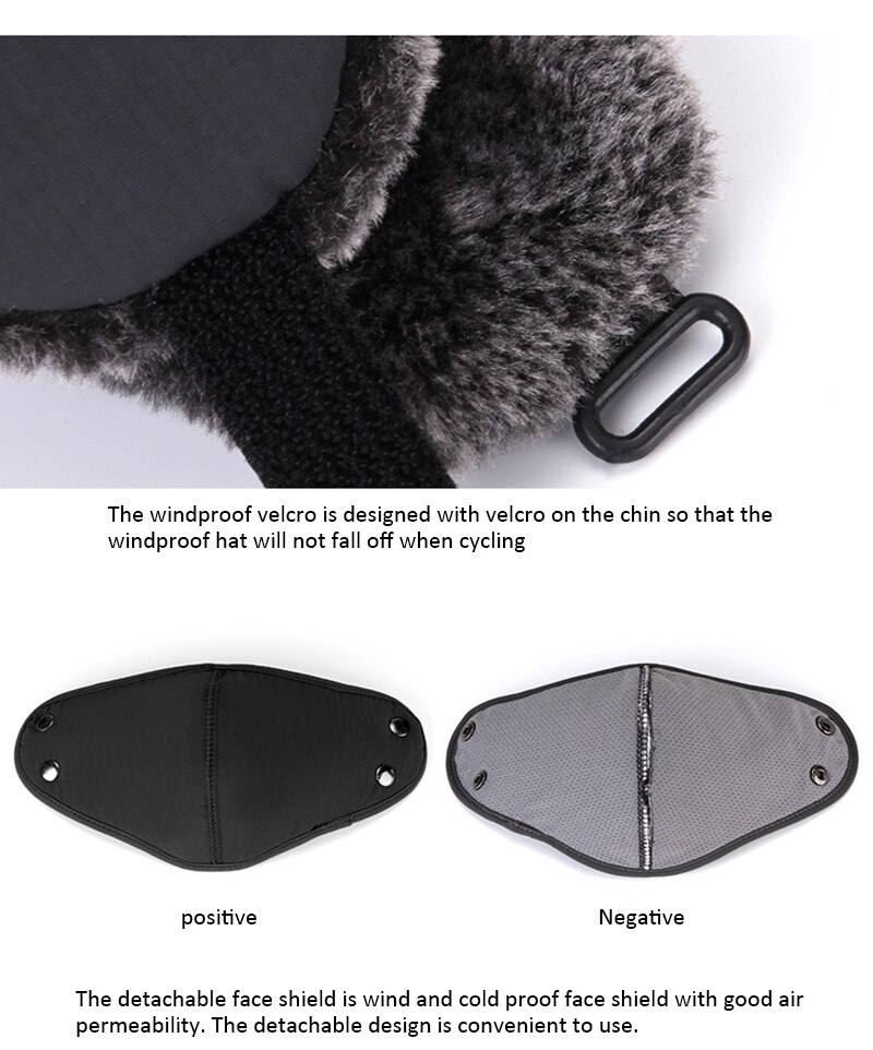 Winter Bivakmuts Hoeden Mannen Vrouwen Mode Oor Bescherming Gezicht Winddicht Ski Masker Cap Fluwelen Dikker Voor Fietsen Golf Ski hoed