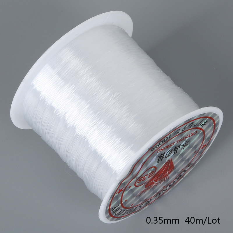 Hilo de nailon transparente y no elástico para hacer collares, cuerda de nailon para hacer collares DIY, 0,2/0,25/0,3/0,35/0,4/0,45/0,5/0,6mm, 20-100m: 0 point 35mm 40m