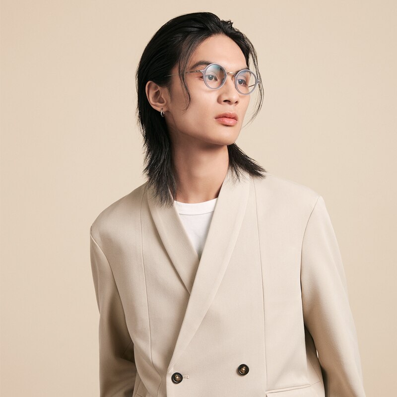 Japanese Handmade Pure Titanium Glasses Frame Ultra-Light Retro Round Men Eyeglasses KMN Women Myopia Reading Eyewear Gafas