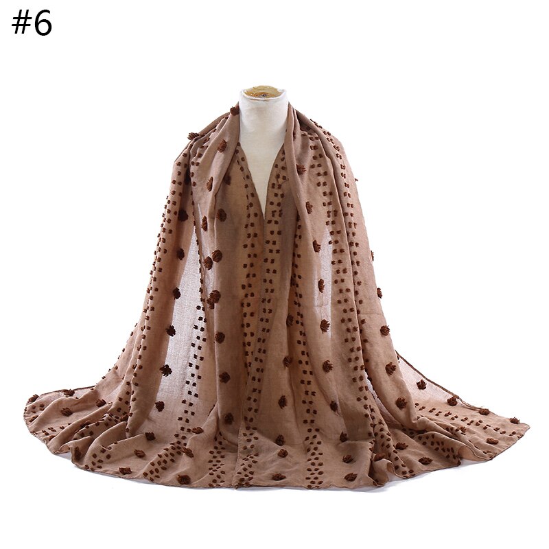 1 Pc Viscose Effen Oversize Shalws Moslim Hijab Lady Gerimpelde Wraps Vrouwen Mode Sjaals Lange Hoofd Uitlaat Islamitische Sjaal: color 6