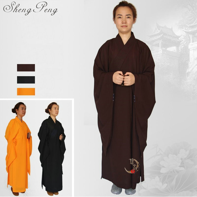 Buddhistiske munkeklæder tøj shaolin munketøj kvinder shaolin munke uniform kung fu robes  q271