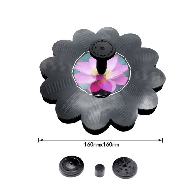 Solar Powered Fountain Pool Lake Pond Mini Water Fountain Pump Aquarium Bird Bath Floating Water Fountain Pump Garden Decor